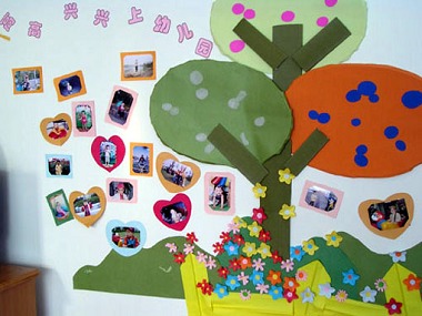 幼儿园主题墙布置:春天到了 幼儿园环境布置图